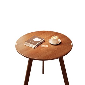 Round Wooden <b>Side</b> <b>Table</b> Walnut Finish Living Room <b>Sofa</b> Accent <b>Table</b> Storage Shelf - Product Image 5