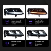 Mise à Niveau des Phares A6 C6 2005-2011 pour Audi, Feux Avant LED Dynamiques avec Animation de Clignotants, DRL Bi Xénon, Accessoires Auto