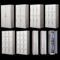 Casier métallique de haute qualité pour employés, armoire de vestiaire de gym avec compartiments, miroir et design moderne pour usage extérieur et scolaire