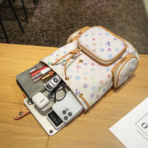 Women's Fashion Printed Anti-Theft Polyester Lining <b>Backpack</b> Multi-functional Waterproof Casual Travel Shoulder <b>Backpack</b> - Product Image 4