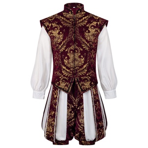 Disfraz de Rey Medieval Renacentista Tudor para Hombre, Chaleco Bordado, Pantalones Tipo Calabaza, Conjunto con Sombrero - Product Image 3