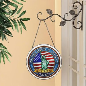 Colgante de Vitral con Diseño de la Estatua de la Libertad, Celebración del 250 Aniversario de Estados Unidos 1776-2025 - Product Image 1