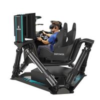 Simulador de Carreras de Seis Ejes de Plástico Resistente, Equipo de Conducción VR Dinámico 9D para Uso en Interiores/Exteriores en Hogares, Escuelas y Centros Comerciales