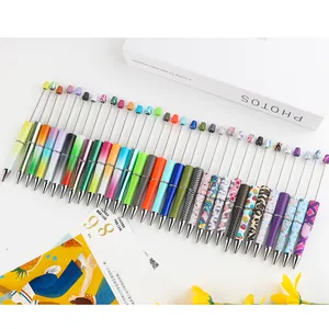 Kovict pena bolpoin warna campuran, pena bola hadiah pesta dipersonalisasi DIY plastik digunakan untuk tamu