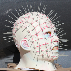 Máscara de Pinhead de <span class=keywords><strong>Hellraiser</strong></span> al por Mayor, Máscara de Látex de Cabeza Completa para Cosplay del Personaje de Película de Terror Pinhead, para Adultos, para Halloween - Product Image 6
