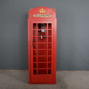 Cabine téléphonique londonienne en métal rouge insonorisée pour extérieur, à prix avantageux, pour accessoires de décoration de bureau - Product Image 1