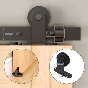 Juego de Herrajes para Puerta Corredera WEKIS, Juego de Rodillos en Forma de T con Rodillos Negros Resistentes, Acero Duradero, Latón, Cocina al Aire Libre - Product Image 5