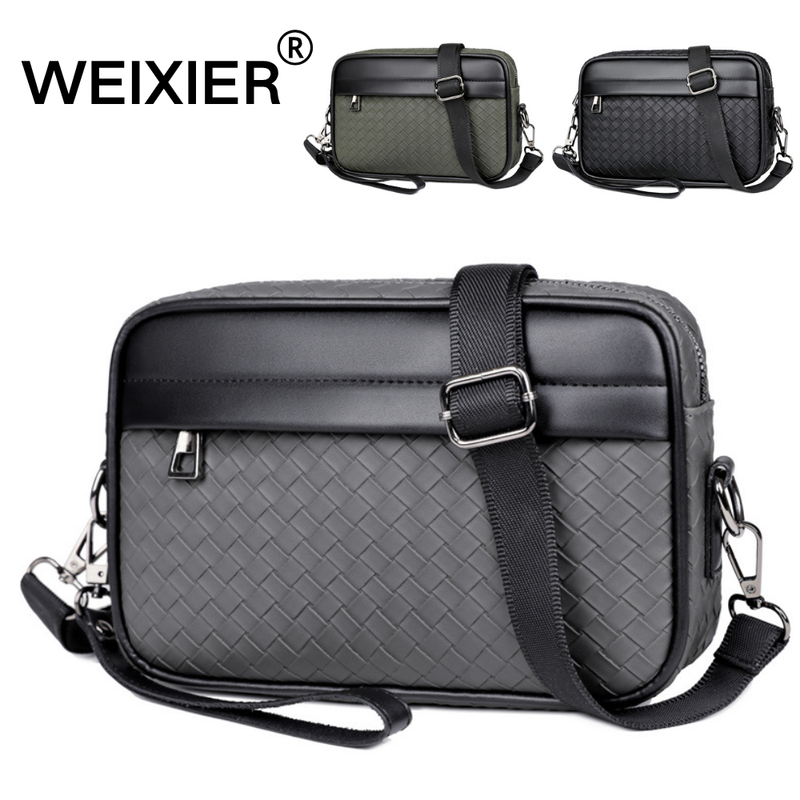 WEIXIER Men s Woven Crossbody Bag
