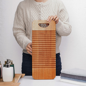 Tabla de lavar de madera gruesa de gran tamaño, de madera maciza, de doble cara, resistente al moho, para ropa interior. - Product Image 1