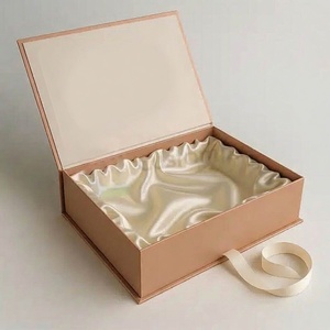 Custom Logo Embossed UV Coated Matte Luxury Magnetic Gift Packaging <b>Paper</b> <b>Box</b> with Satin Lining Inside - Product Image 1