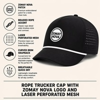 Casquette de baseball 5 panneaux personnalisée pour club, imperméable, respirante, avec logo en caoutchouc/PVC, idéale pour le golf