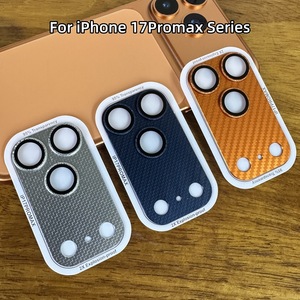 Miếng dán bảo vệ <span class=keywords><strong>camera</strong></span> iPhone 17 Pro Max, chống bụi, chống rơi, họa tiết sợi <span class=keywords><strong>carbon</strong></span> giả, mờ HD, 17PRO MAX PM - Product Image 1