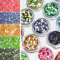 Bojun DLS Colorful Sparkly Glitter 12 couleurs, logo personnalisé, collection Starlight d'été pour l'art des ongles en acrylique, longue durée, facile à utiliser