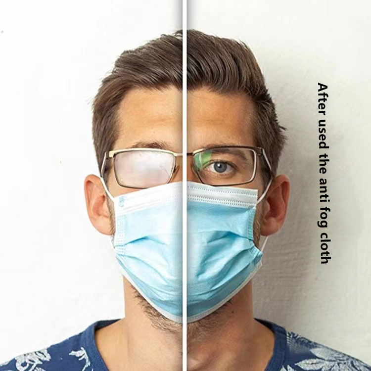 Салфетка из микрофибры для защиты от запотевания, увлажнение, индивидуальная упаковка, очистка очков, очиститель очков