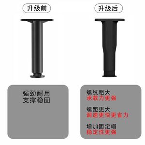 Pied de meuble, colonne de support de lit en métal noir, robuste, design minimaliste - Product Image 1