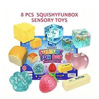 Lot de 8 jouets anti-stress en plastique en forme de sucre de malt, mignons et compressibles, à récupération lente, pour les 14 ans et plus