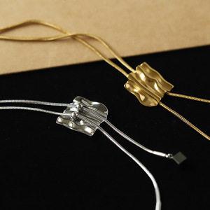 Collar Largo de Acero Inoxidable Antideslustre con Colgante en Forma de Y, Collar de Cadena Deslizante, Regalo para Mujer - Product Image 6