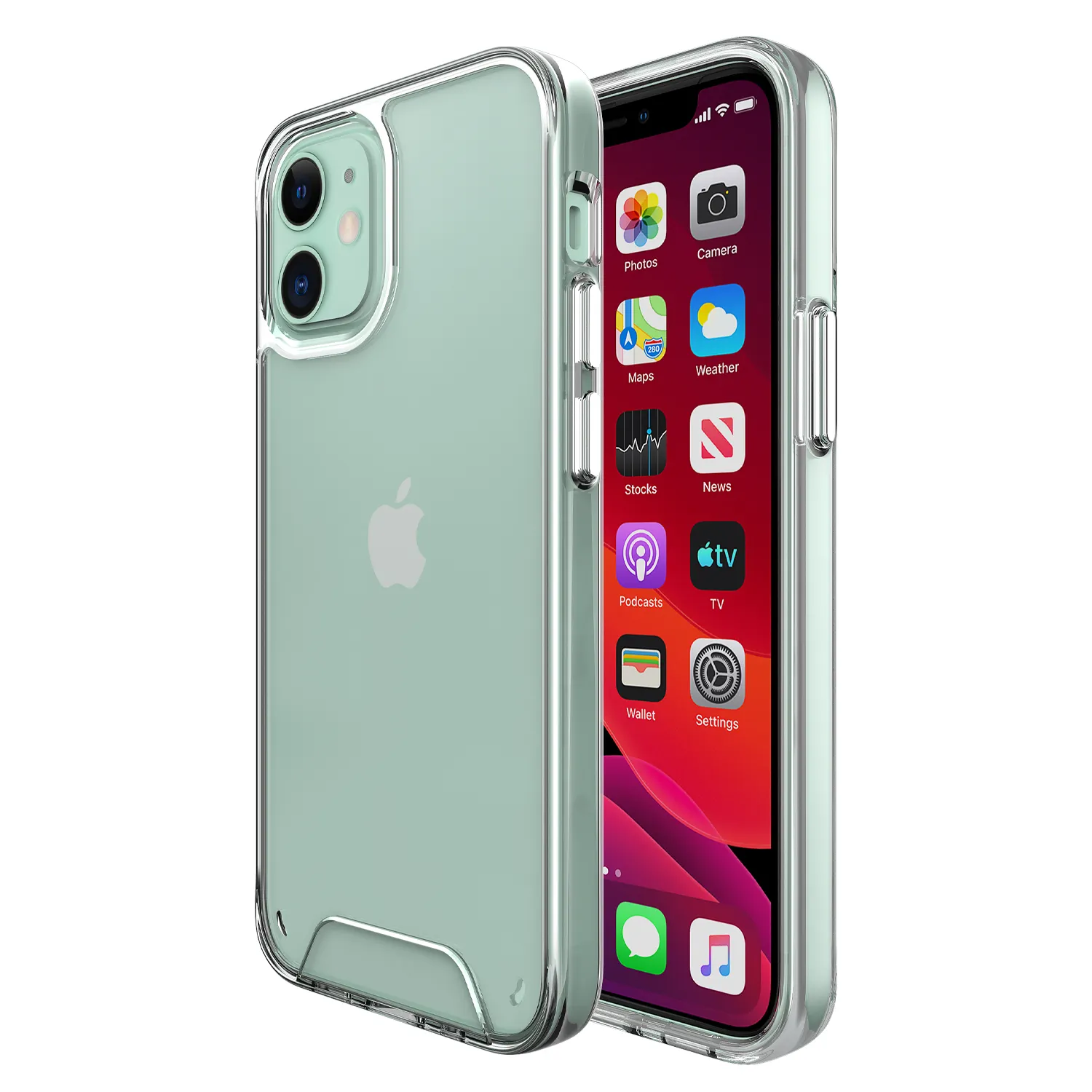 Airjacket capa de celular transparente, capa de celular com absorção de impacto para iphone 12