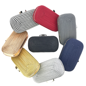 2025 Classic Luxury Multi Color Party Evening Wedding <b>Bags</b> Women PU <b>Leather</b> Polyester Fashion Crossbody Chain Handmade - Product Image 4