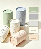 Petite boîte cylindrique en carton biodégradable écologique avec couvercle plat et fermeture magnétique pour bonbons et aromathérapie