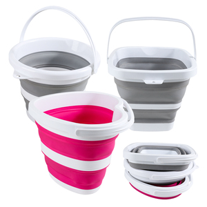 OEM ODM Cubo Plegable Cuadrado de 10L, Cubo de Agua Plegable de Plástico, para Limpieza con Mopa, Campamento al Aire Libre, Lavado de Autos, Cubos Plegables - Product Image 1