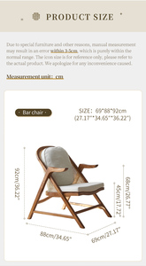 Tùy biến giữa thế kỷ Scandinavian Đen rắn gỗ ghế bành với mây trở lại da vải đệm cho phòng khách Patio - Product Image 6