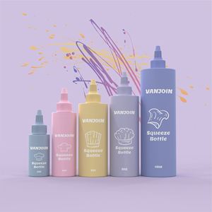 Bouteille à presser pour vinaigrette, huile, vinaigre, distributeur de sauce alimentaire, conception <span class=keywords><strong>anti</strong></span>-goutte, étiquette personnalisée, approvisionnement OEM - Product Image 3