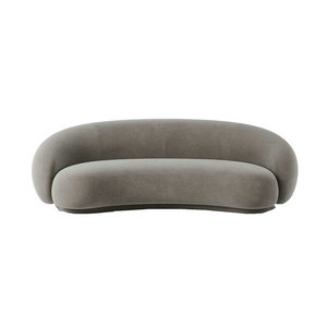 Design italien courbe Julep Sofa Chaise Longue Sofa crème velours Salon Meubles de maison - Product Image 4