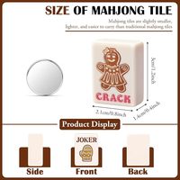 Geling Wholesale High Quality 160 Teeth Yellow American Mahjong Tiles Sets Factory Custom Acrylic Gingerbread Mahjong Tiles Sets