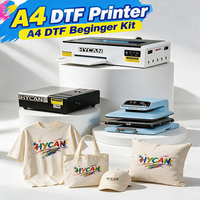 Kit d'imprimante DTF A4 pour débutants, ensemble complet pour le transfert thermique sur textile, imprimante DTF de bureau de petite taille pour les démarcations commerciales à domicile