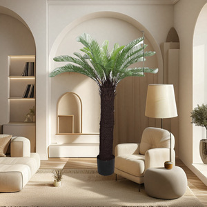 ต้นไม้ประดิษฐ์ตกแต่งภายนอกอาคาร KH รุ่น Custom ft ต้นไซแอกด์จำลองสีเขียว สำหรับตกแต่งบ้านและโรงแรม - Product Image 1