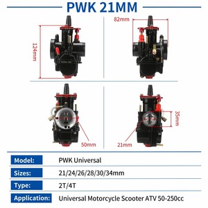 <span class=keywords><strong>Carburador</strong></span> de Motor al por Mayor PWK <span class=keywords><strong>Mikuni</strong></span> CNC Racing <span class=keywords><strong>21</strong></span> 34mm para ATV Todoterreno 2T 4T, Actualización Universal para Motocicletas - Product Image 4