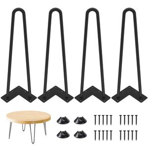 Set Van 4 Heavy-Duty Metalen Haarspeld Tafelpoten Voor Woonkamer Workshop Thuis Diy Projecten Nachtkastje Salontafel Bankje Bureau - Product Image 1