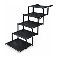 Rampe pour chien pour lit et SUV, escalier pour animaux de compagnie à 5 marches pour coffre de voiture avec marches larges et texturées pour petits chiens seniors, maison et voyage, OEM ODM