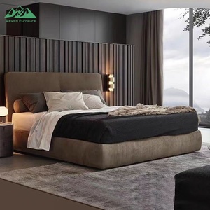 Tempat Tidur Modern Sederhana Gaya Nordik dengan Detail Tufted, Ukuran King Size, Tempat Tidur Anak Laki-laki, Tempat Tidur Pijat, Cocok untuk Apartemen Kecil - Product Image 3