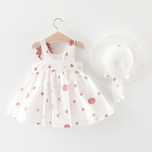Ensembles de vêtements pour filles, ensembles de vêtements pour enfants avec chapeau, y compris des robes avec décorations florales - Product Image 3
