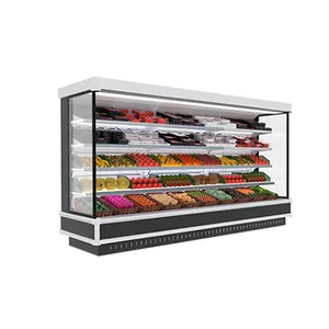 Air Curtain Cabinet Fruit Meat Fresh-keeping Cabinet Supermarket Refrigerator Commercial Vertical Display Freezer