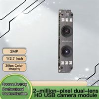 Module de caméra binoculaire grand angle 2 mégapixels avec détection de vitalité et reconnaissance faciale 1080P, lecteur USB gratuit UVC double objectif