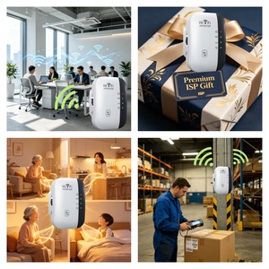 Répéteur WiFi double bande 2,4 GHz 300 Mbps le plus rapide, amplificateur avec antennes 2x2dBi, couverture 50-100m, installation facile, amplificateur sans fil intérieur/extérieur - Product Image 6