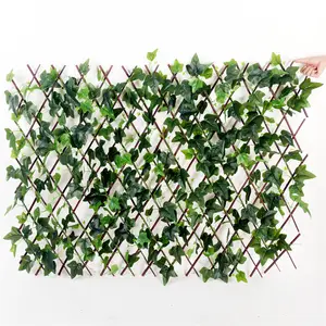 卸売 つげヘッジプライバシーフェンス-人工葉生け垣緑の葉フェンス組み立てフェイクツゲの木の壁