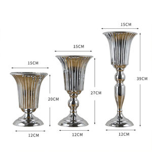 <span class=keywords><strong>Promise</strong></span> Table Decoration Acessórios Wedding Metal Vase Gold Wedding Retro Decoration Table Flower Stand - Product Image 1