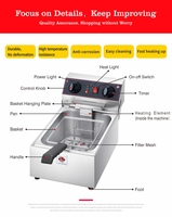Penggorengan Listrik Stainless Steel Komersial Peralatan Dapur Makanan Cepat Saji untuk Hotel Restoran untuk Menggoreng Makanan