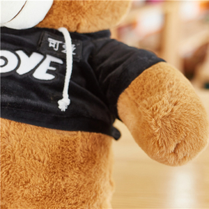 OEM de la fábrica de china de relleno de peluche de felpa con capucha sudadera tela oso juguetes para regalo - Product Image 5