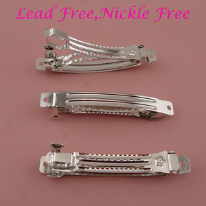8.0cm 3.15 Pouces Argent Fleur En Relief En Métal Français <span class=keywords><strong>Cheveux</strong></span> Barrettes Clips avec trois verrouillé pour La Main Femmes Bijoux De <span class=keywords><strong>Cheveux</strong></span> - Product Image 5