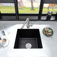 Évier de cuisine en pierre de quartz rectangulaire profond en céramique très vendu, évier en pierre de quartz pour salle de bain et vestiaire