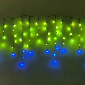 Guirnalda de carámbanos impermeable para exteriores, lámpara de cortina de caída de 0,4-0,6 m para decoración de Navidad de jardín, clasificación IP65 - Product Image 1