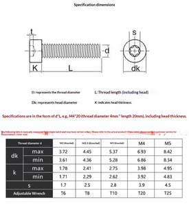 Tornillo de Cabeza Redonda de Titanio DIN912, Perno Cilíndrico con Rosca Métrica, Fijación con Recubrimiento de Zinc M2.5 para Porta Botellas de Agua de Bicicleta - Product Image 5