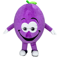 Efun 2M 2.6M Professionele Custom Opblaasbare Paarse Druif Mascotte Kostuum Cartoon Fruit Karakter Mascotte Kostuum Te Koop
