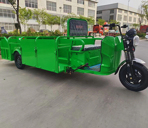 รถสามล้อไฟฟ้าสีเขียว 60V แบบเปิดประทุน สำหรับขนส่งขยะ กำลังไฟ >1000 วัตต์ ระยะทางวิ่ง 50-70 กม. - Product Image 2