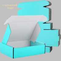 Boîtes en carton ondulé personnalisables rose/blanc/noir, emballage cadeau haut de gamme étanche pour petites entreprises, gaufrage et éponge